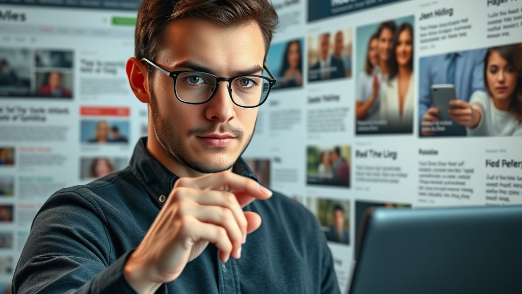 strategic digital marketer placing a native ad in a news feed, brand integrated in preferred advertising platform, highly detailed, no disfigured features, no text