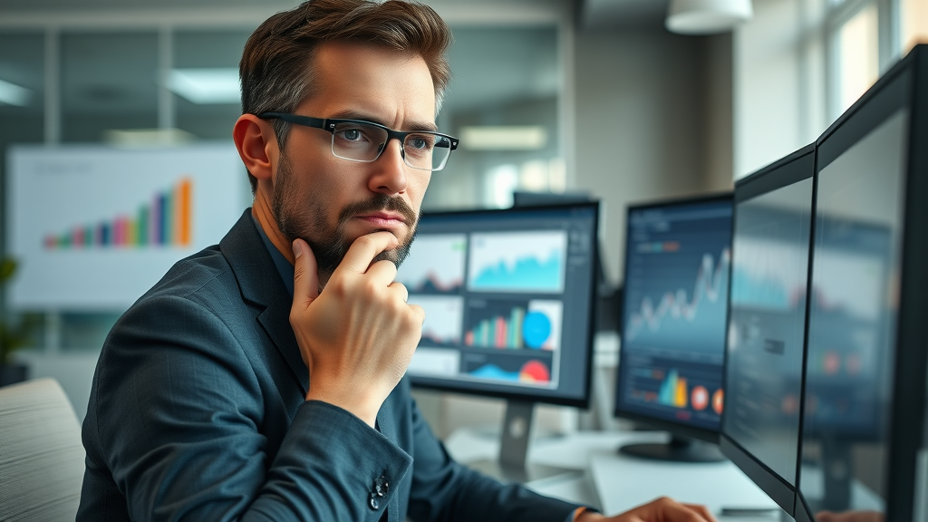 focused marketer analysing remarketing pixel campaign results for higher conversion rates