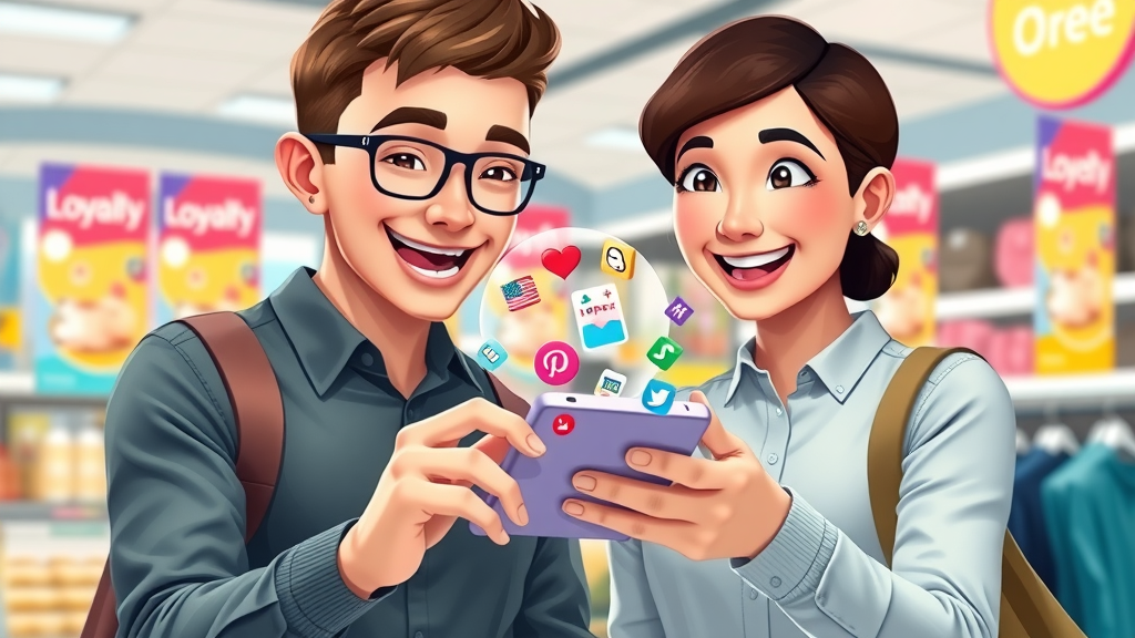 happy customers interacting with a digital loyalty program - loyalty program for customer retention