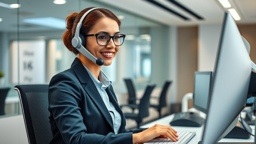 Capid Houser virtual receptionist answering calls at a London office, representing digital marketing agency services