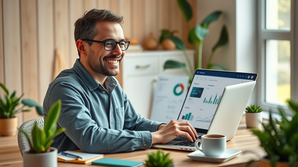 Satisfied affiliate using affiliate marketing platform dashboard for master affiliate profits affiliate program